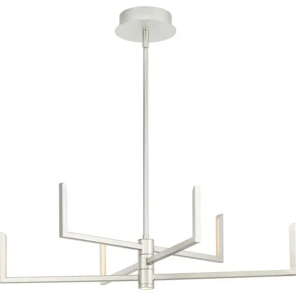 Pivot LED Six-Light Chandelier with Downlight - Image 4