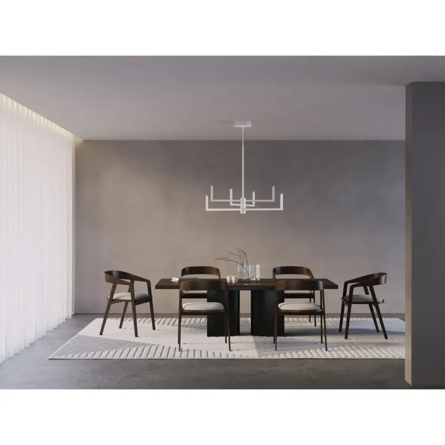Pivot LED Six-Light Chandelier with Downlight - Image 6