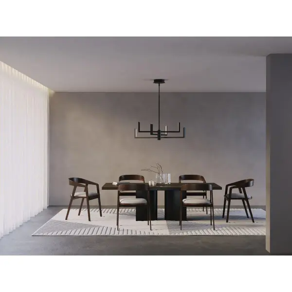 Pivot LED Six-Light Chandelier with Downlight - Image 8