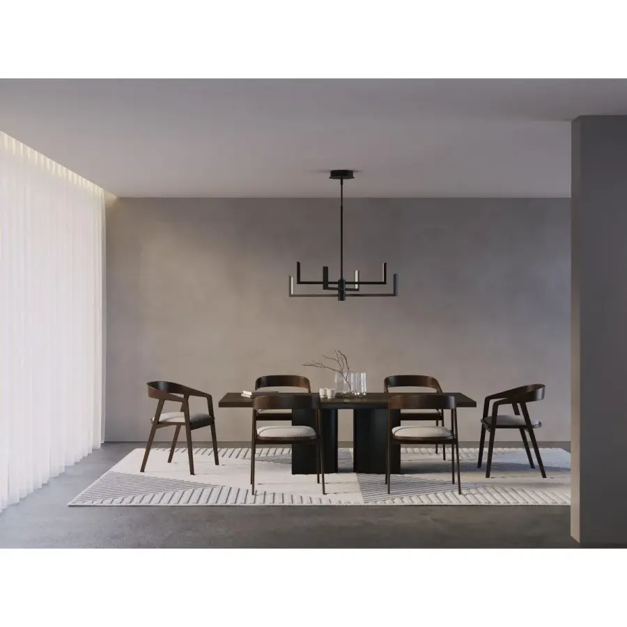 Pivot LED Six-Light Chandelier with Downlight - Image 8