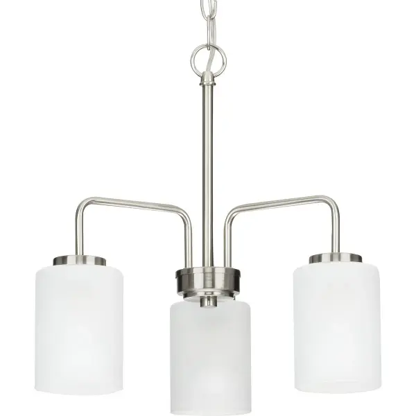 Merry Three-Light Etched Glass Chandelier - Image 2