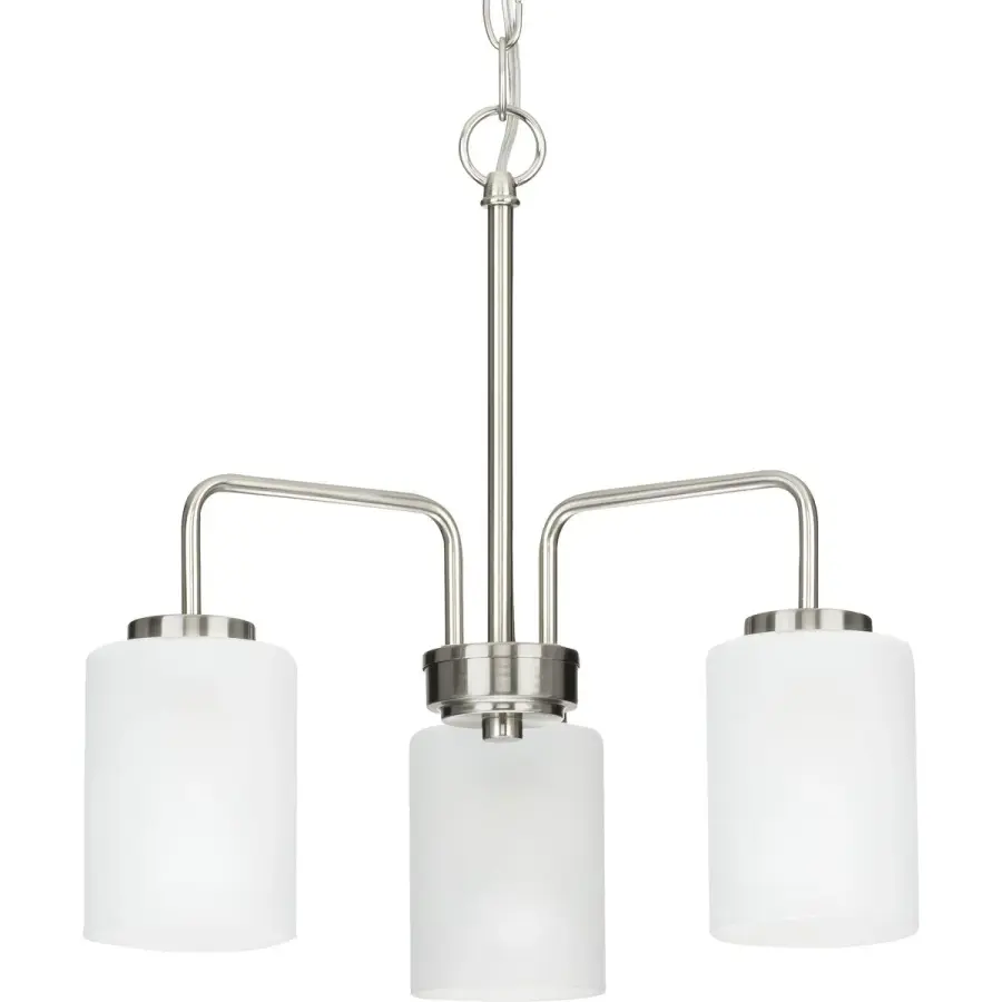Merry Three-Light Etched Glass Chandelier - Image 2