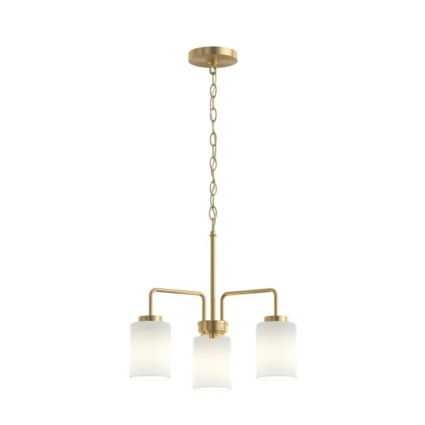 Merry Three-Light Etched Glass Chandelier - Image 5
