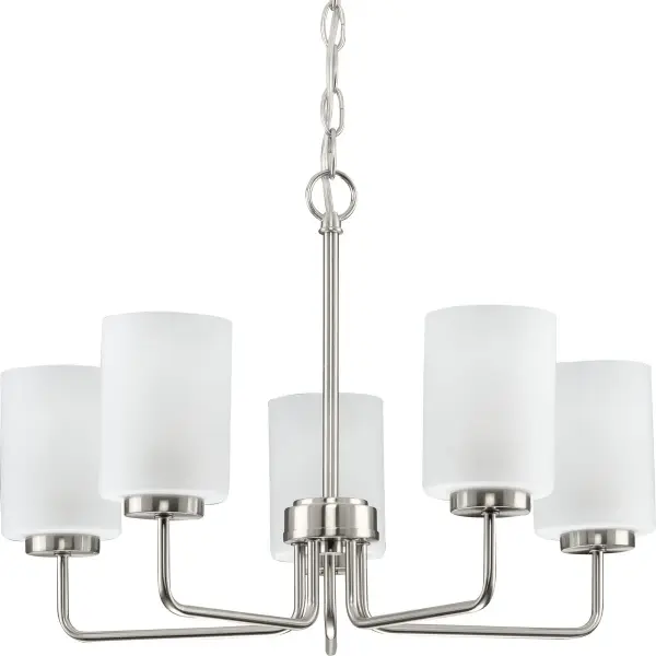 Merry Collection Five-Light Etched Glass Chandelier - Image 2