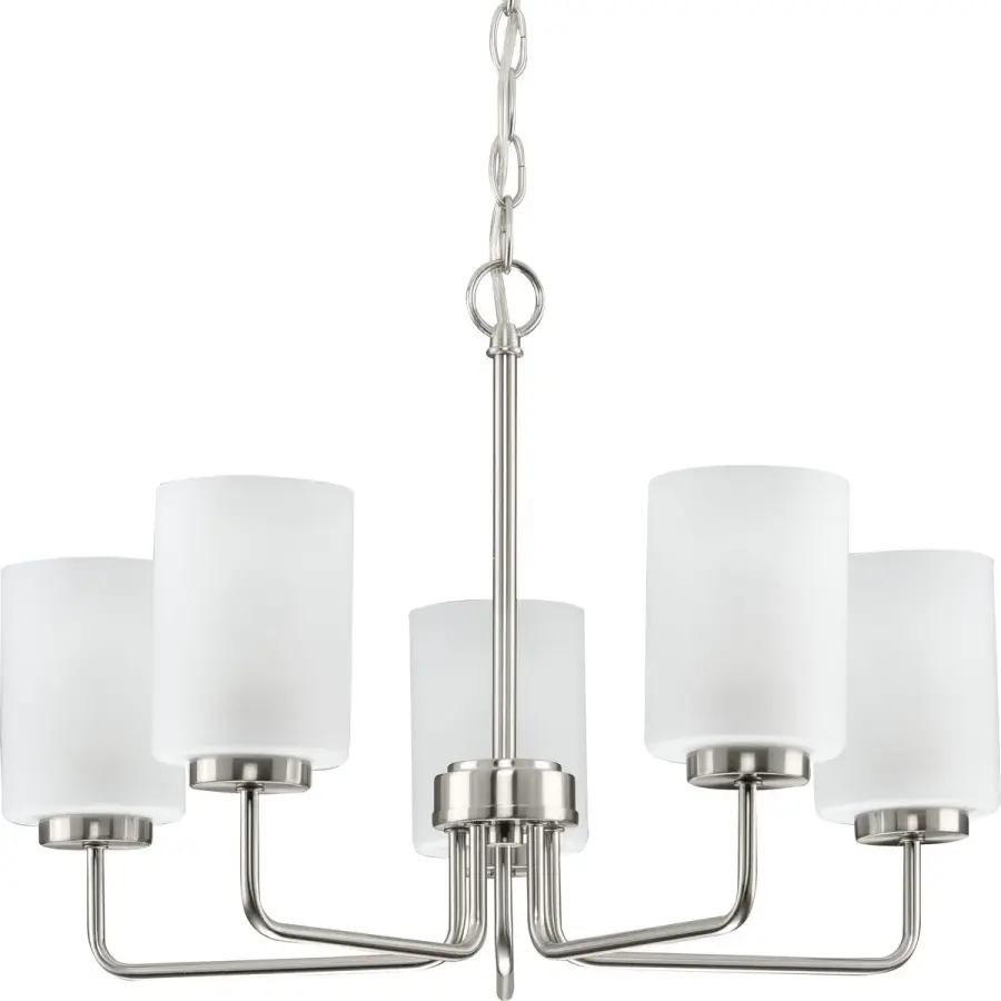 Merry Collection Five-Light Etched Glass Chandelier - Image 2