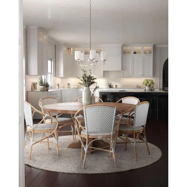 Merry Collection Five-Light Etched Glass Chandelier - Image 4