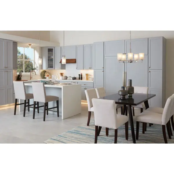 League Collection Five-Light Etched Glass Chandelier - Image 3