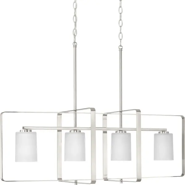 League Collection Four-Light Etched Glass Chandelier - Image 2