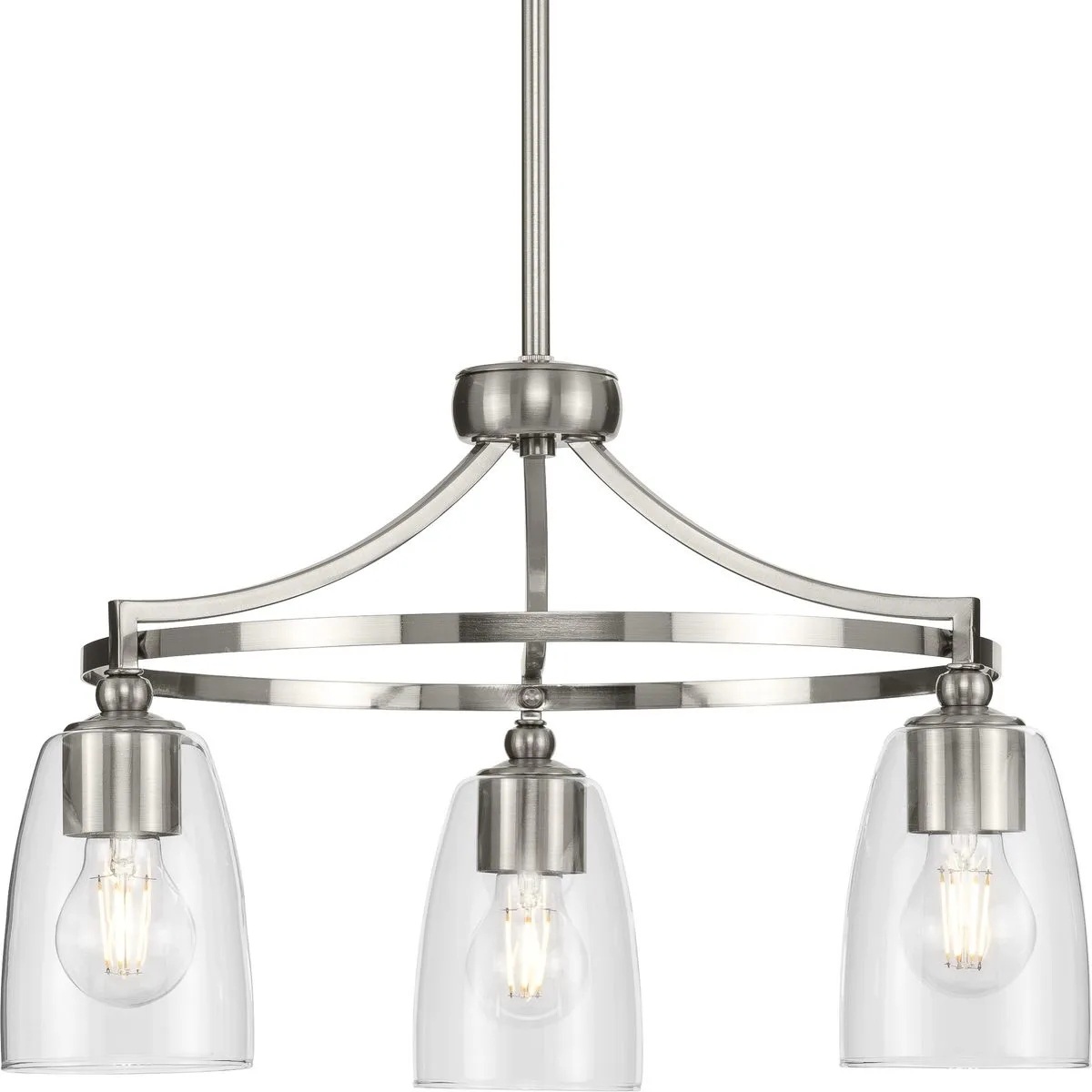 Parkhurst Three-Light Clear Glass Chandelier