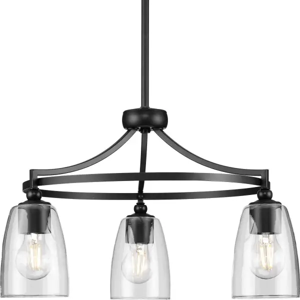 Versatile Transitional Chandelier with Clear Glass Charm - Image 2