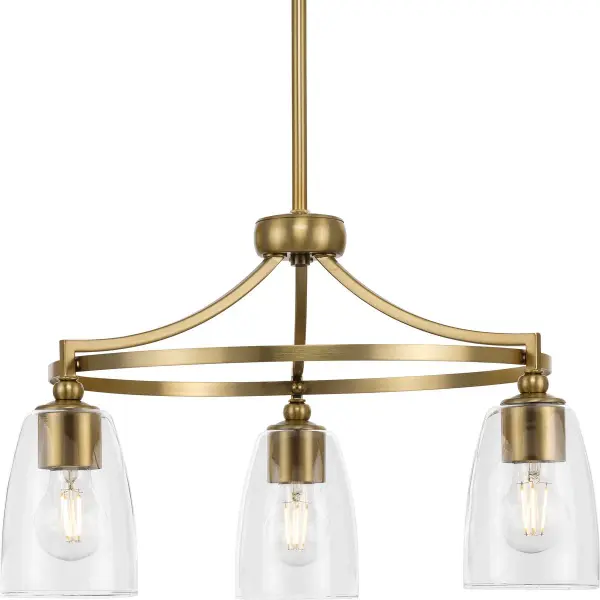 Versatile Transitional Chandelier with Clear Glass Charm - Image 3