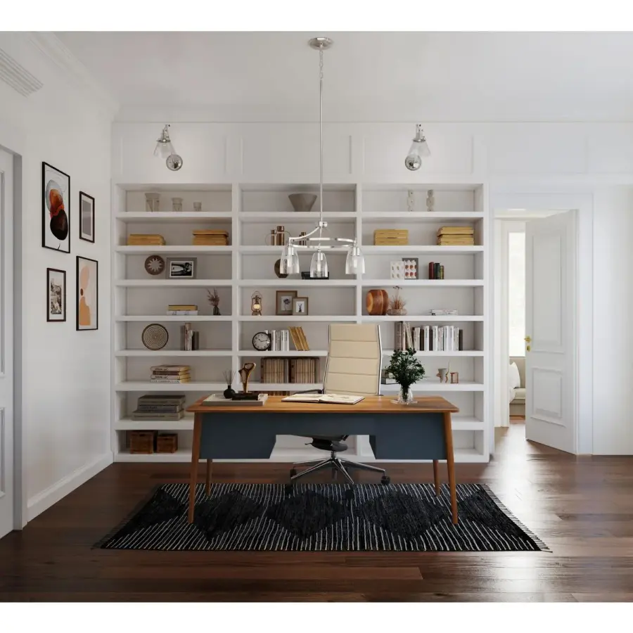 Versatile Transitional Chandelier with Clear Glass Charm - Image 4