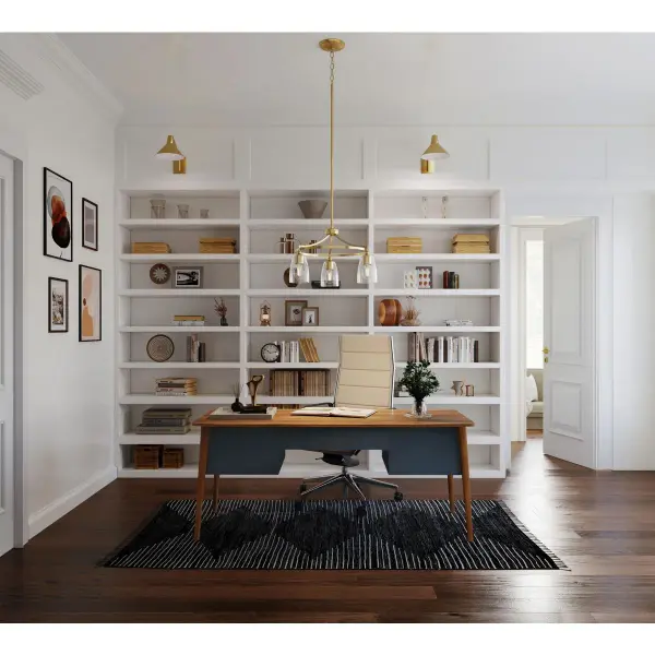 Versatile Transitional Chandelier with Clear Glass Charm - Image 6