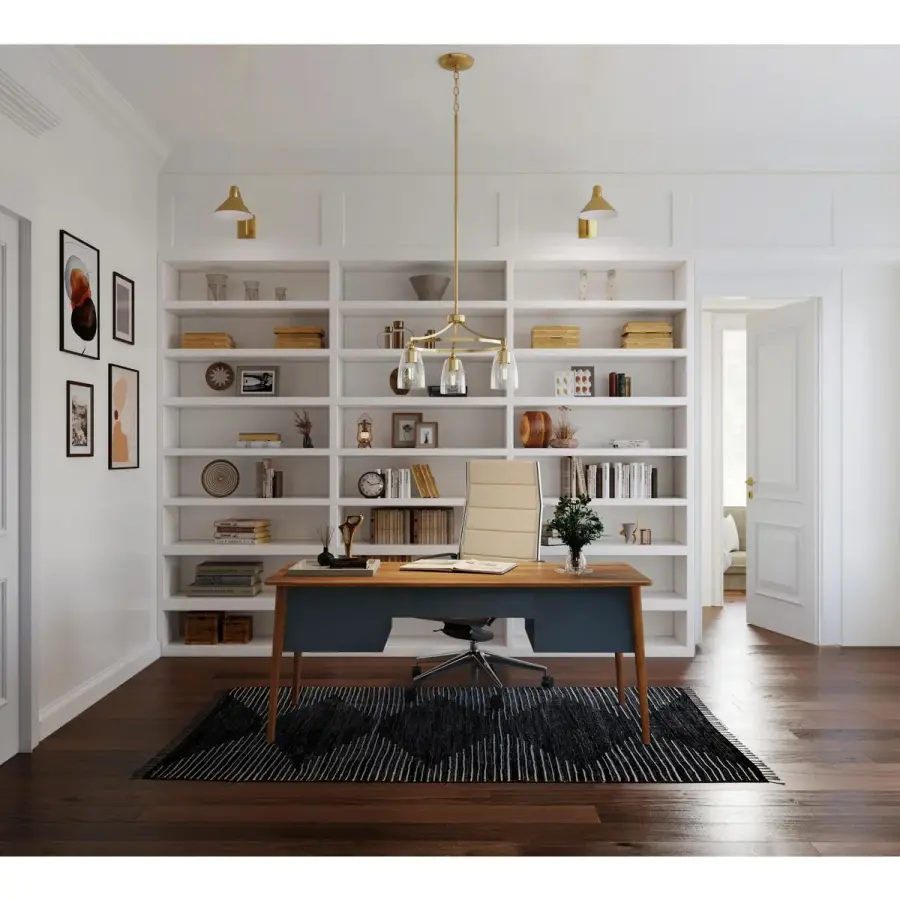 Versatile Transitional Chandelier with Clear Glass Charm - Image 6