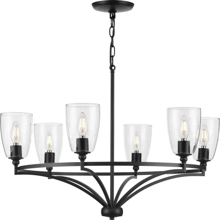 Versatile Six-Light Chandelier Blends Traditional and Modern Design - Image 3