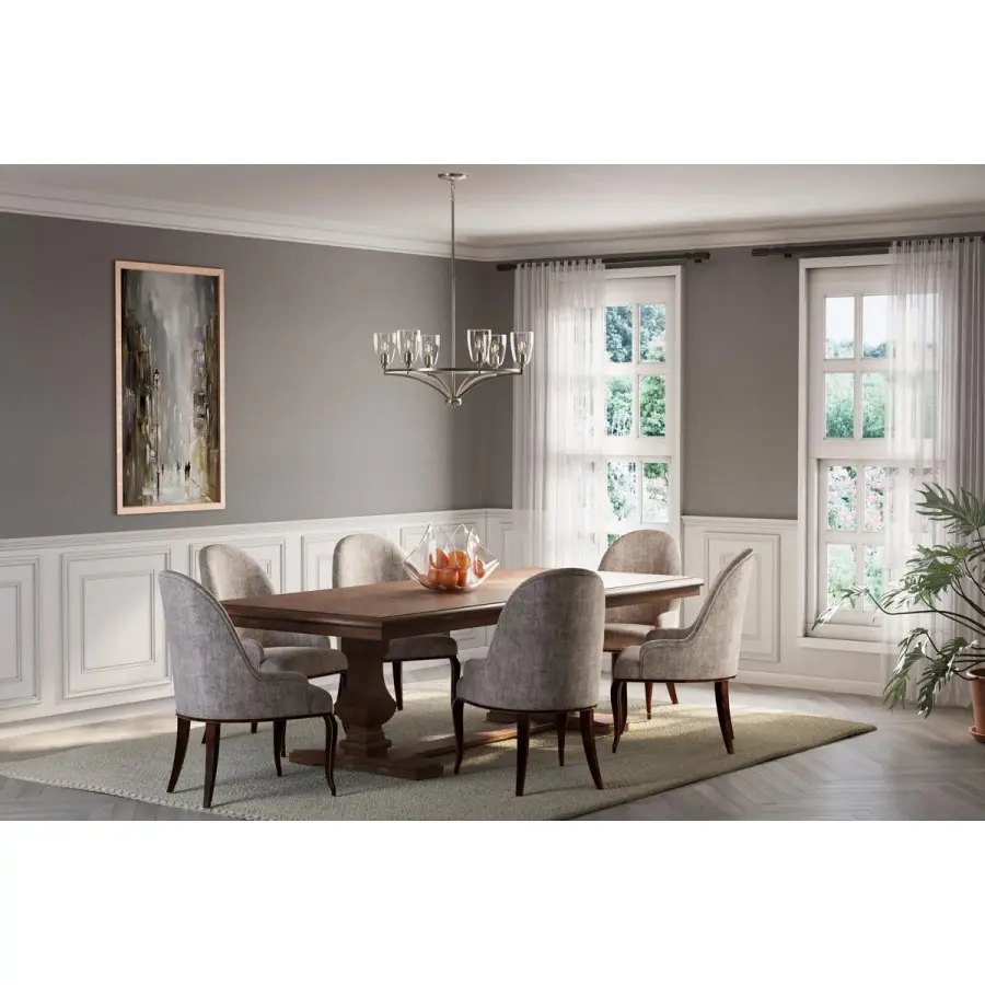 Versatile Six-Light Chandelier Blends Traditional and Modern Design - Image 4