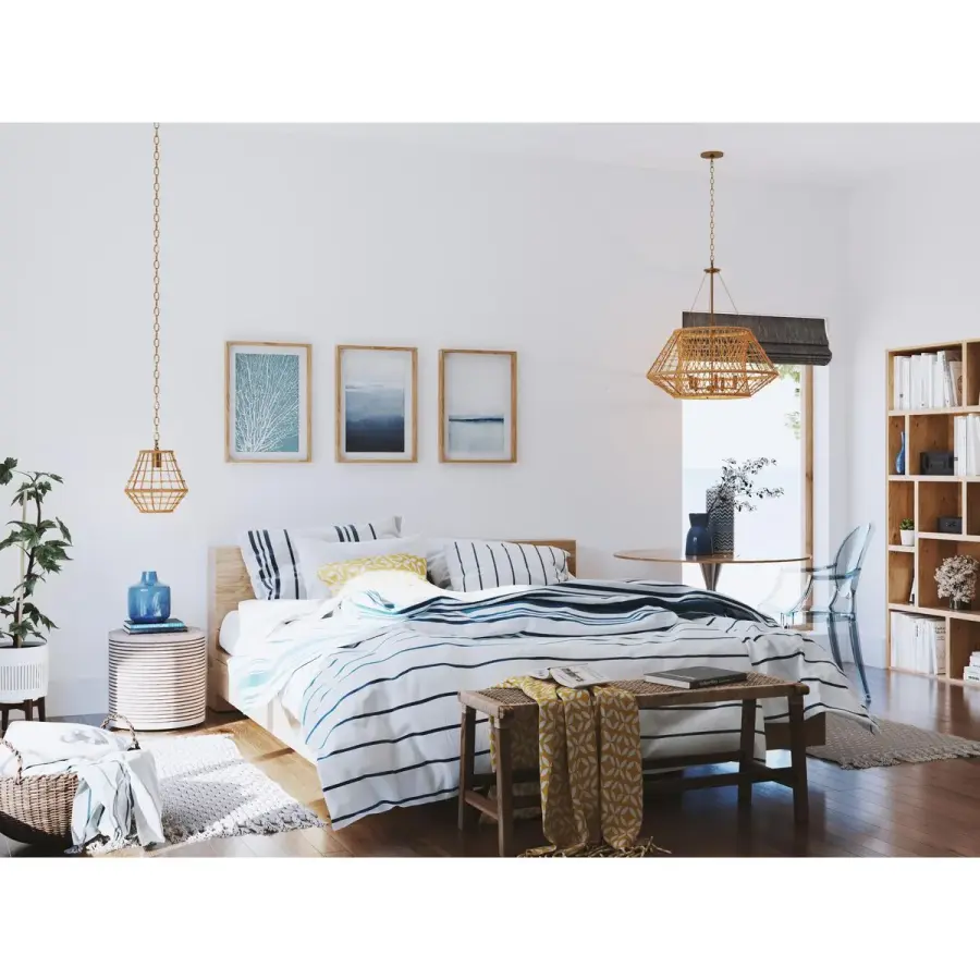 Laila Five-Light Chandelier with Woven Jute Accents - Image 4