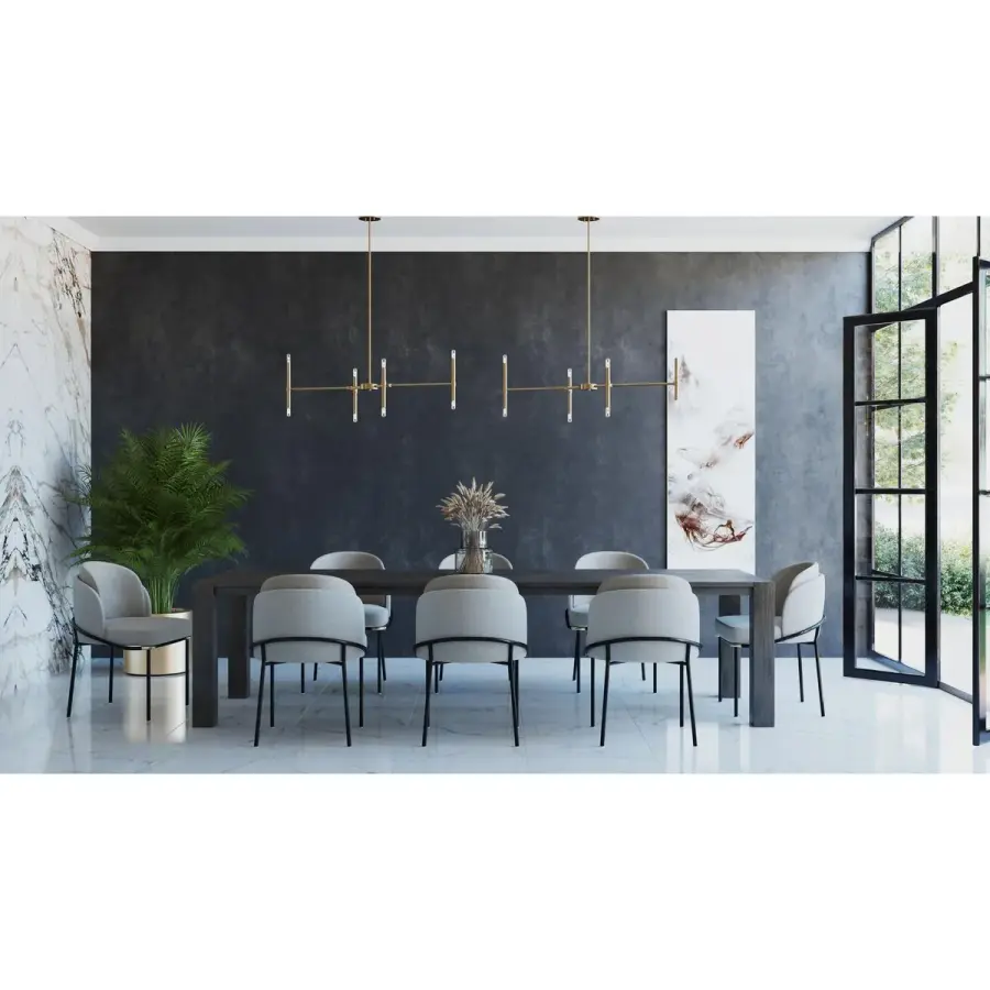 Arya Collection Eight-Light Linear Chandelier - Image 3