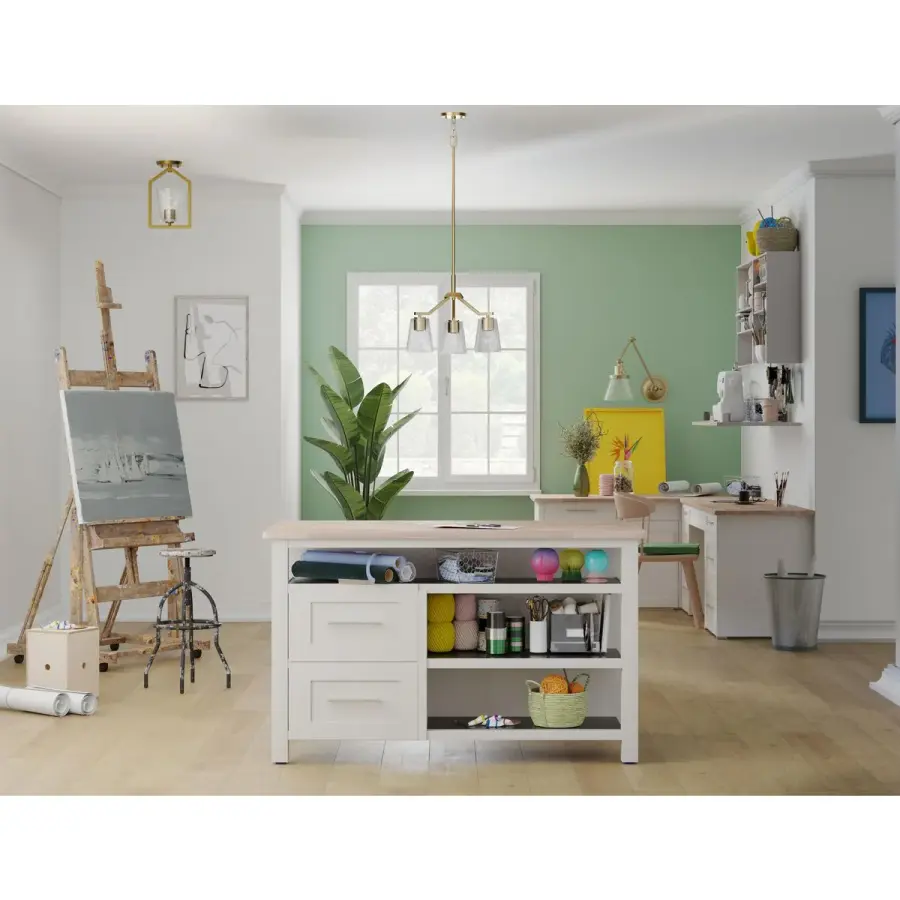 Vertex Three-Light Clear Glass Convertible Chandelier - Image 5