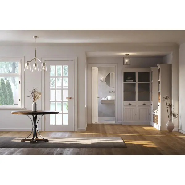 Vertex Three-Light Clear Glass Convertible Chandelier - Image 6
