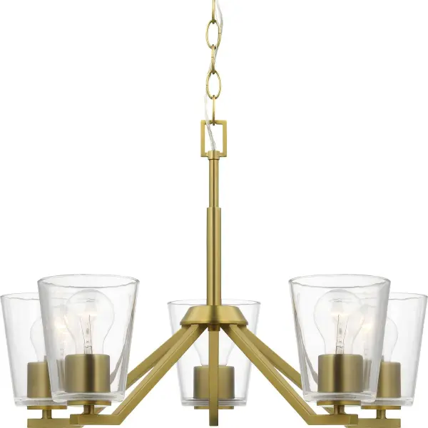Vertex Five-Light Clear Glass Chandelier - Image 2