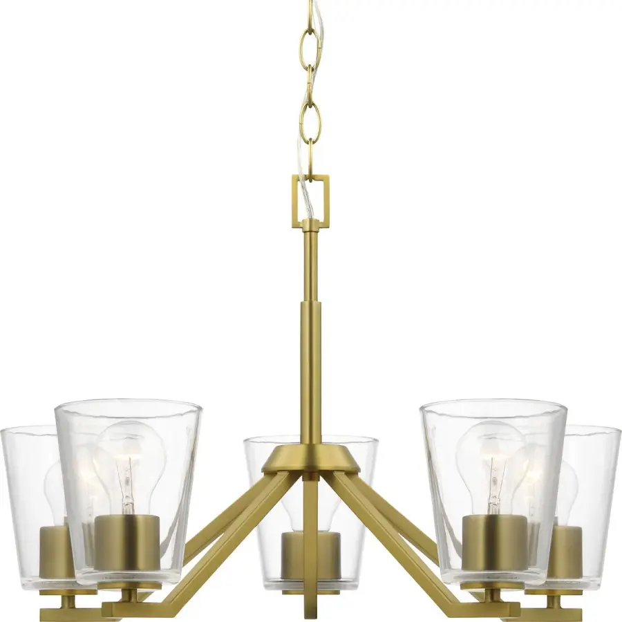 Vertex Five-Light Clear Glass Chandelier - Image 2