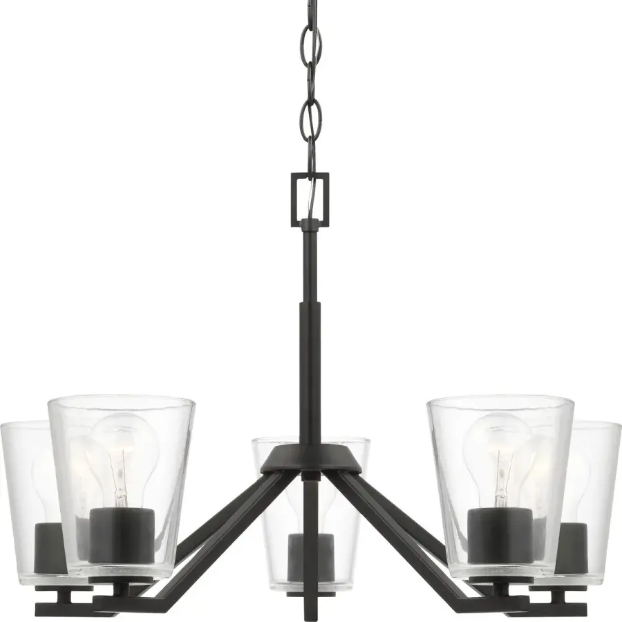 Vertex Five-Light Clear Glass Chandelier - Image 3