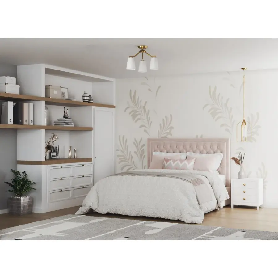 Vertex Three-Light Etched White Convertible Chandelier - Image 4
