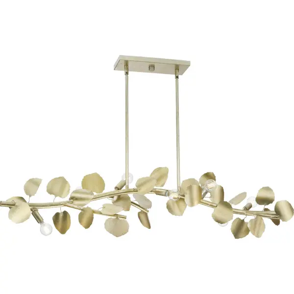 The Laurel Collection brings sophisticated transitional style with seven lights arranged in a linear design. The gilded silver finish adds a luxurious touch while maintaining versatility across modern organic and contemporary interiors.