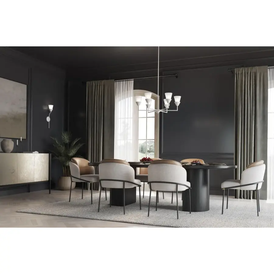 Pinellas Six-Light Chandelier in White Plaster - Image 3