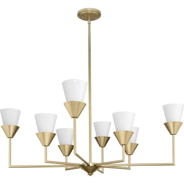 Pinellas Eight-Light Chandelier in White Plaster - Image 2