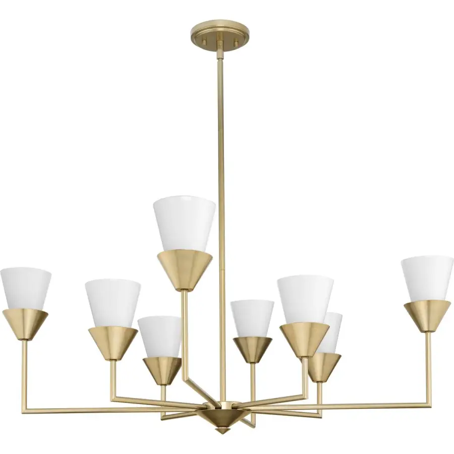 Pinellas Eight-Light Chandelier in White Plaster - Image 2