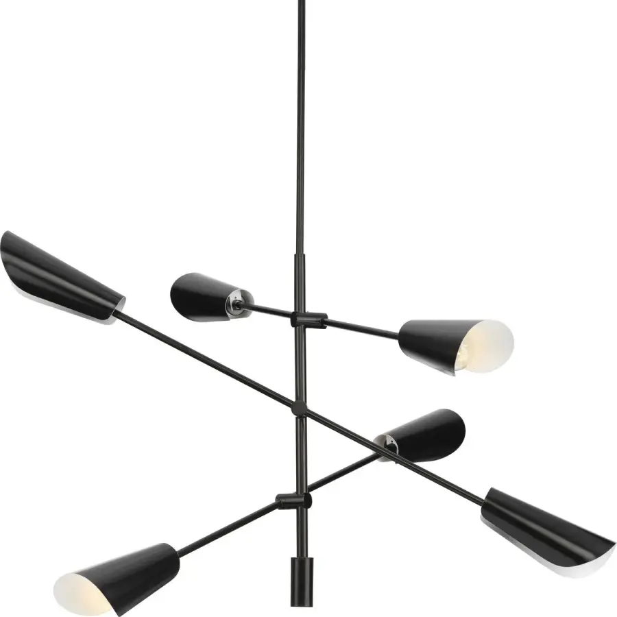 Modern Six-Light Chandelier with Clean Lines and Versatile Appeal - Image 2