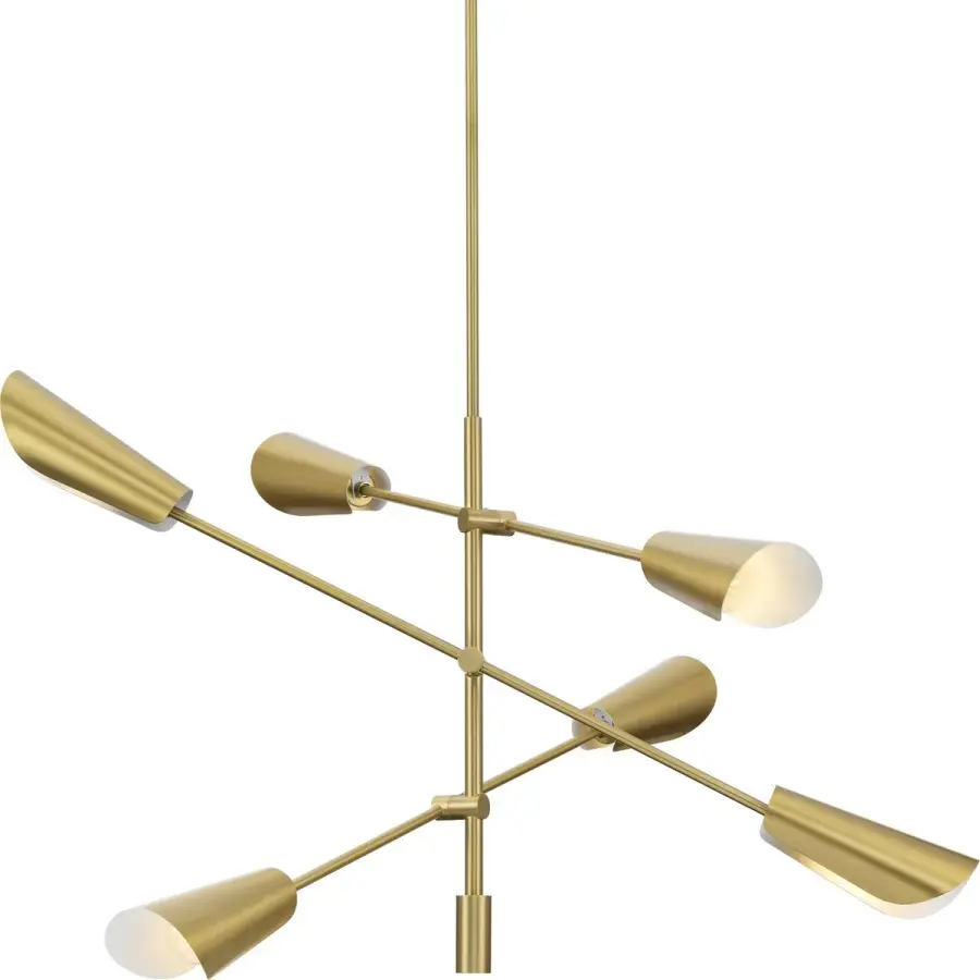 Modern Six-Light Chandelier with Clean Lines and Versatile Appeal - Image 3