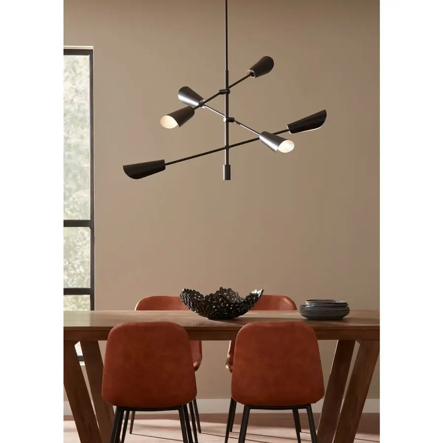 Modern Six-Light Chandelier with Clean Lines and Versatile Appeal - Image 5