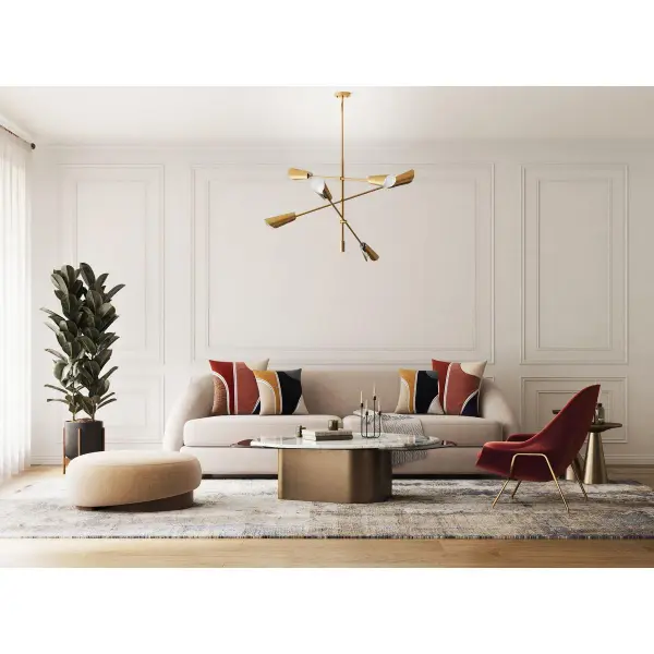 Modern Six-Light Chandelier with Clean Lines and Versatile Appeal - Image 6