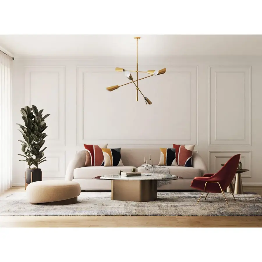 Modern Six-Light Chandelier with Clean Lines and Versatile Appeal - Image 6