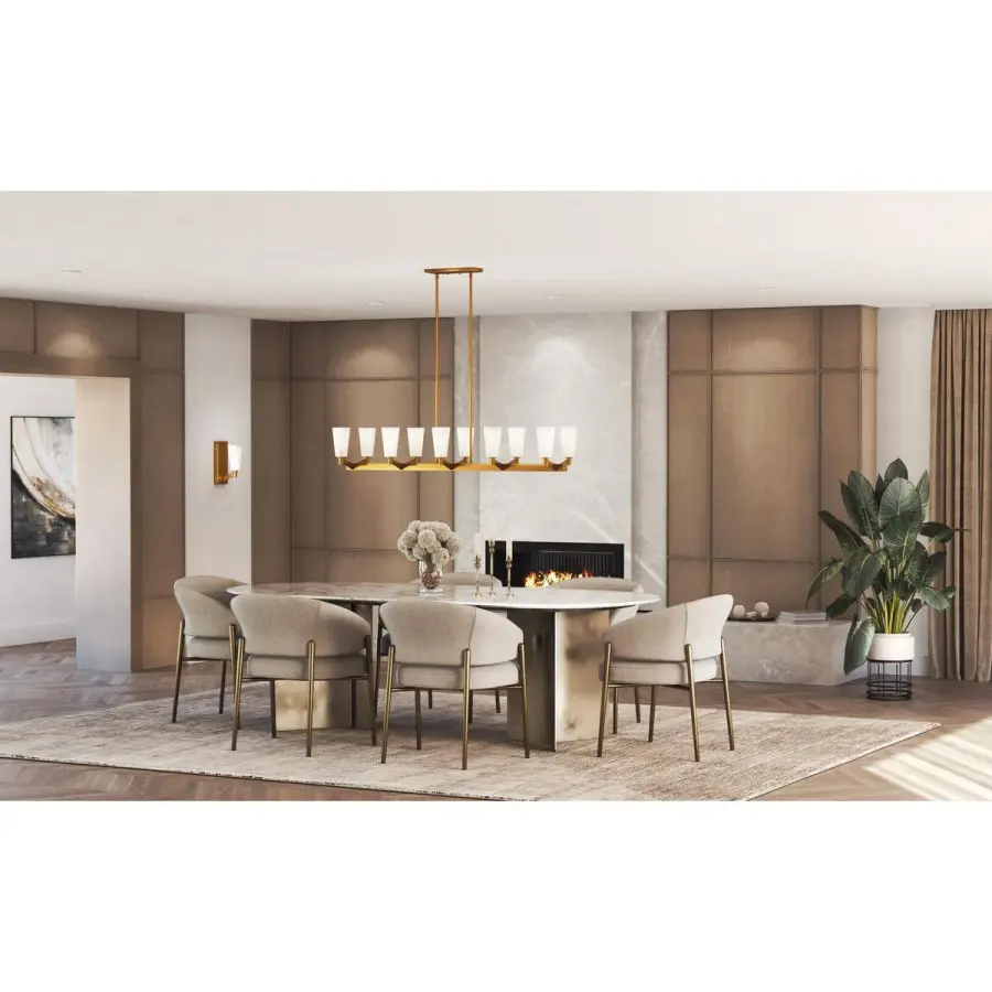 Tosca Collection Ten-Light Linear Chandelier - Image 4