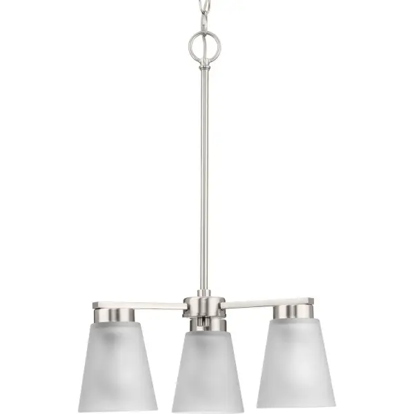 The Tanner Collection offers a refined transitional aesthetic with brushed nickel finish, perfect for smaller dining spaces and breakfast nooks. Its three-light configuration provides ample illumination while maintaining a compact footprint.