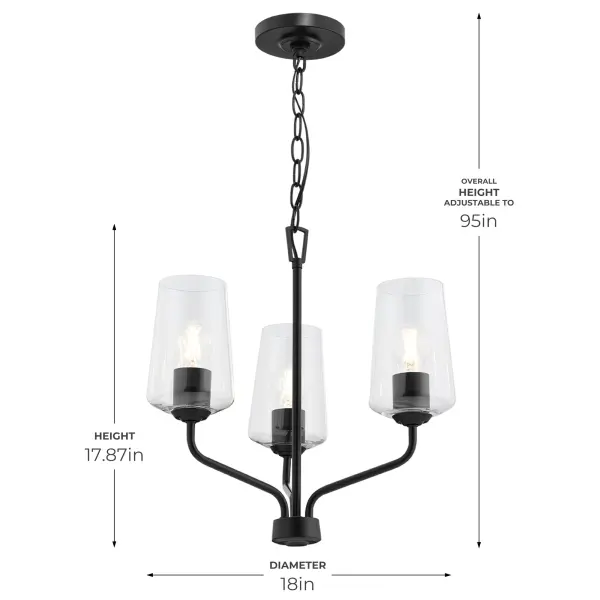 Celino Three-Light Chandelier - Image 16