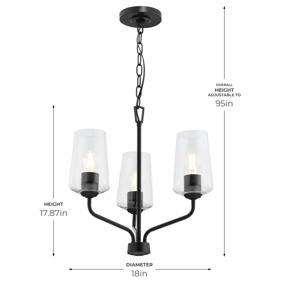 Celino Three-Light Chandelier - Image 16