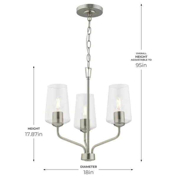 Celino Three-Light Chandelier - Image 8