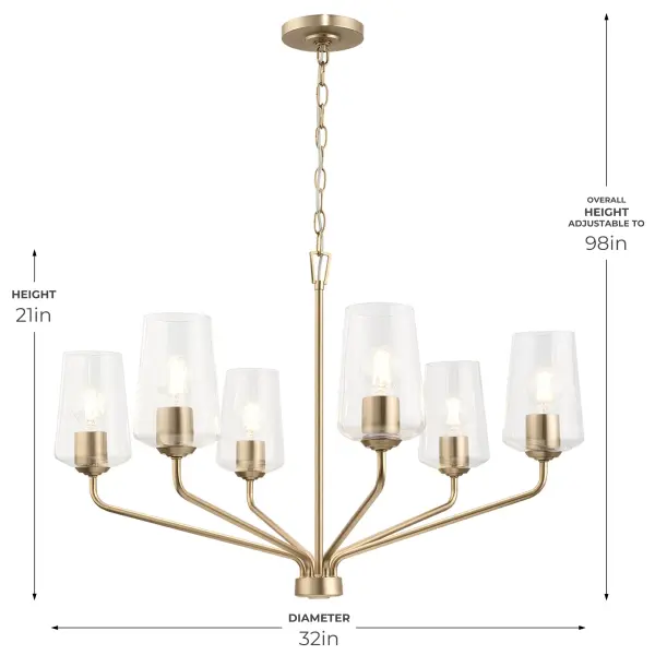 Celino Six-Light Chandelier - Image 13