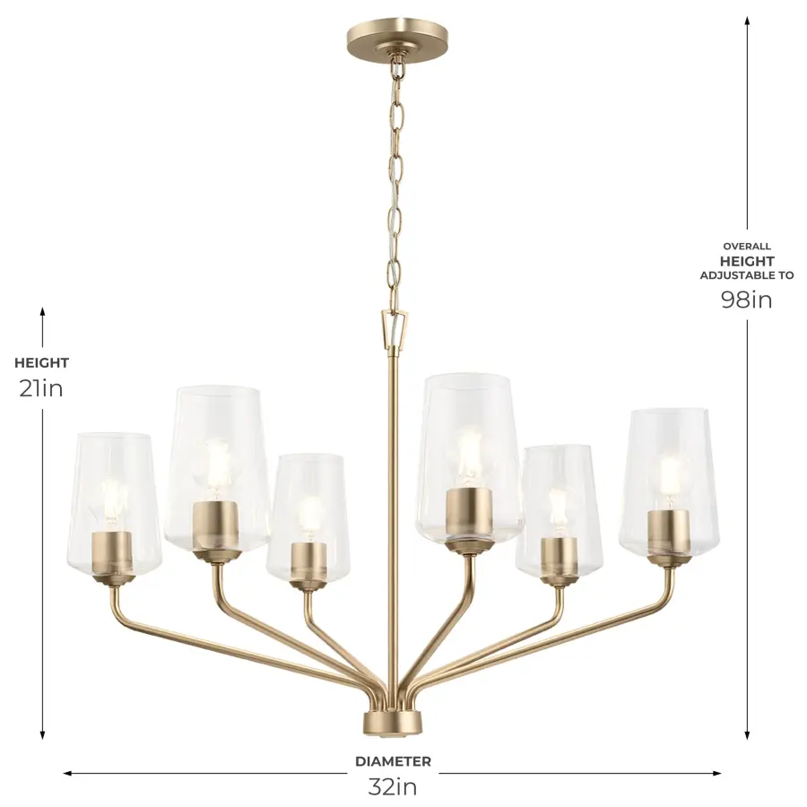 Celino Six-Light Chandelier - Image 13