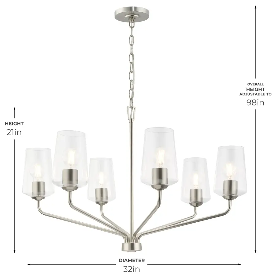 Celino Six-Light Chandelier - Image 4