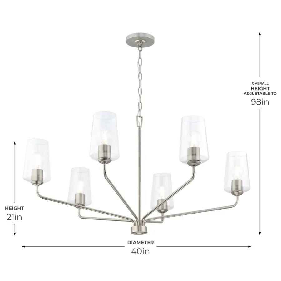 Celino Six-Light Large Chandelier - Image 3