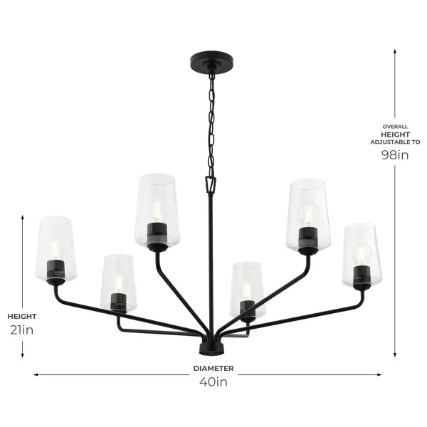 Celino Six-Light Large Chandelier - Image 6