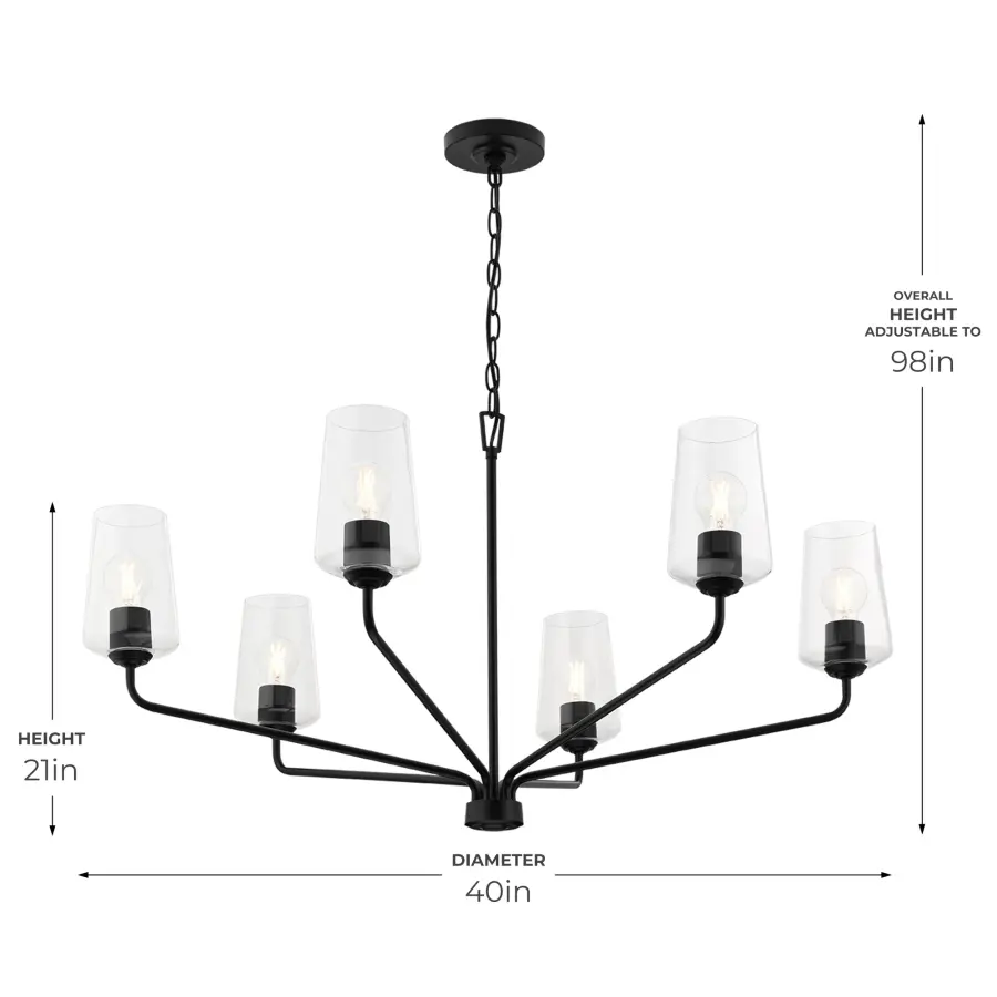 Celino Six-Light Large Chandelier - Image 6