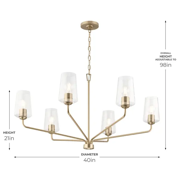 Celino Six-Light Large Chandelier - Image 9