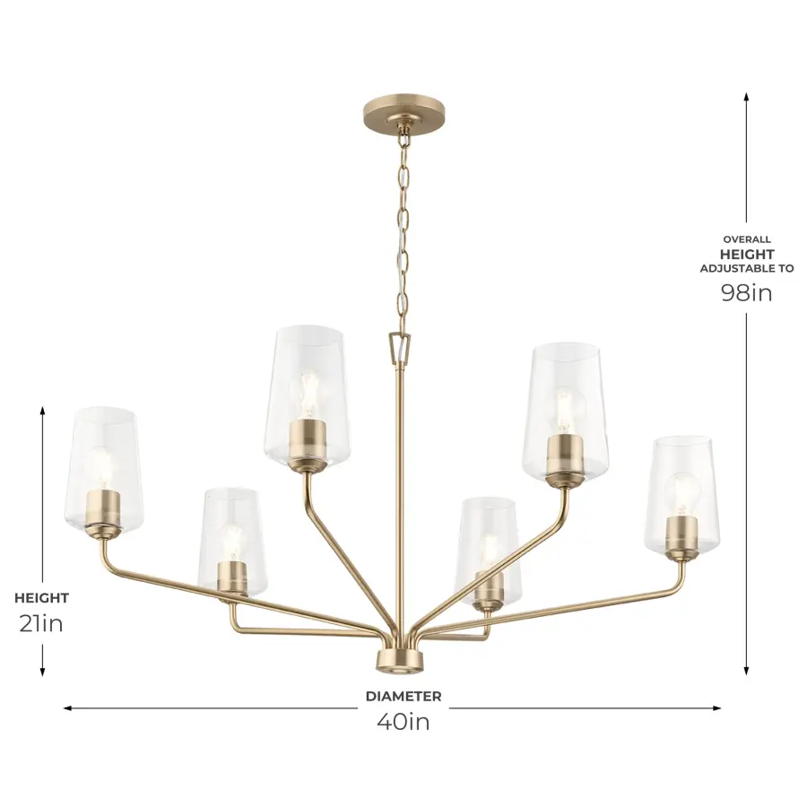 Celino Six-Light Large Chandelier - Image 9